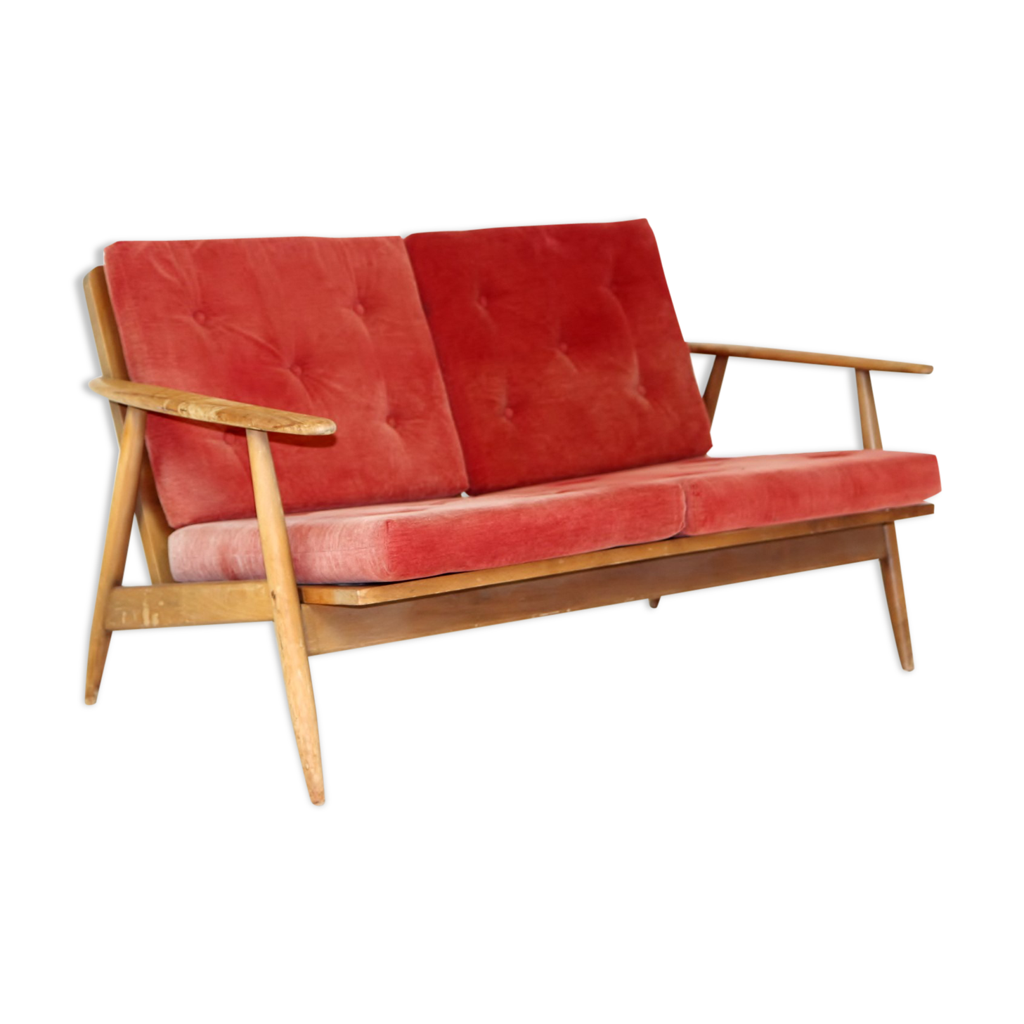 Scandinavian sofa, 2 seats, Sweden, 1950