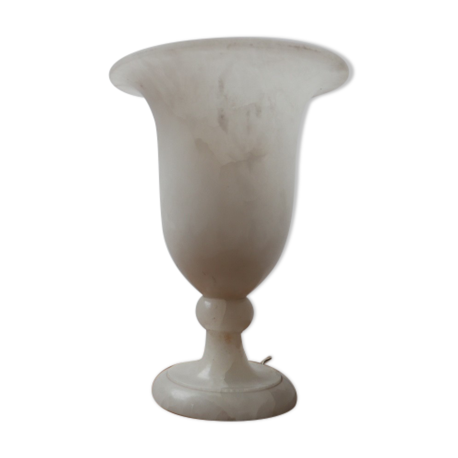 Marble or Alabaster Mid-Century Table Lamp Urn
