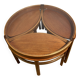 Mid century retro vintage teak round coffee table by Nathan Trinity 1960
