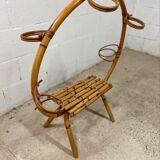 Vintage bamboo plant table