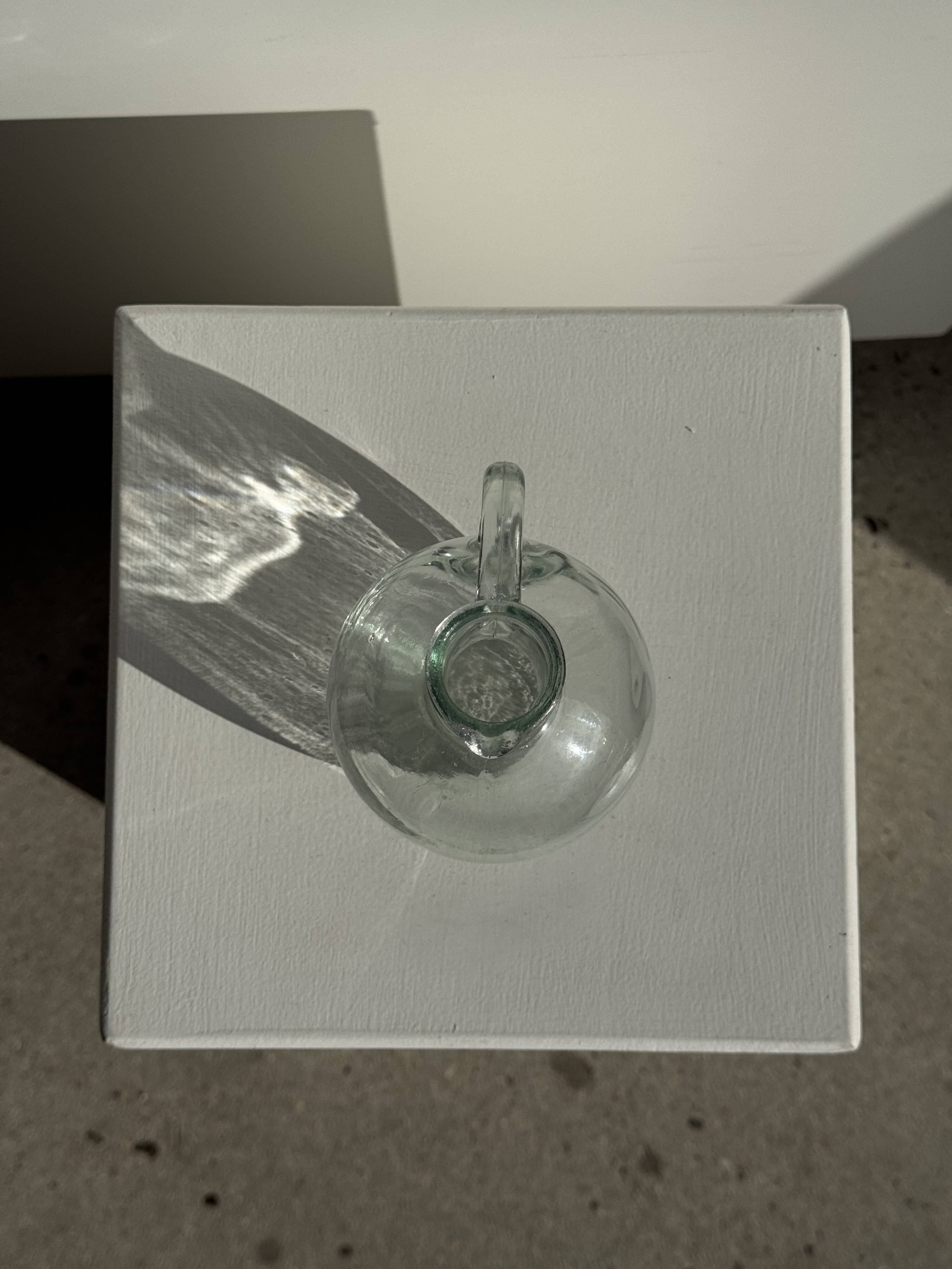 Mini round glass carafe D9 H14.5