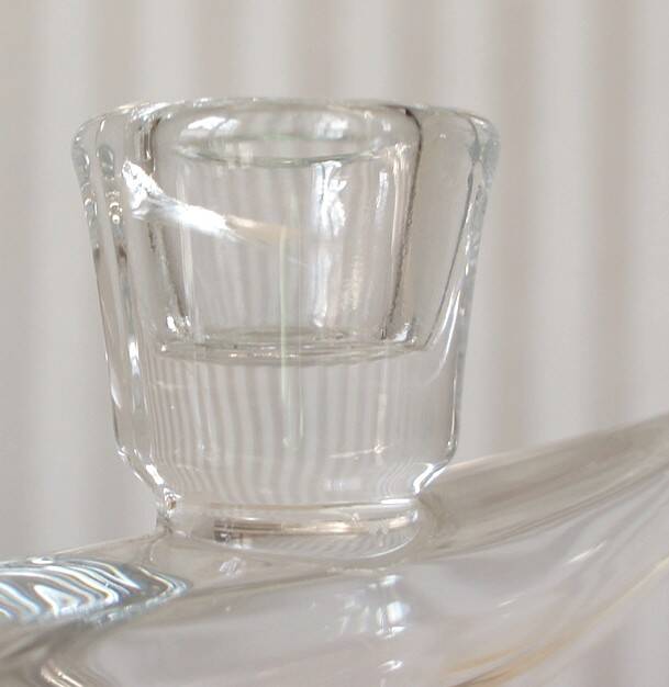 Set of 2 double candlesticks in Vannes crystal