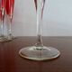 10 vintage champagne flutes in ruby red glass