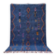 Tapis Handmade Marocain bleu décoré 200cmx300cm