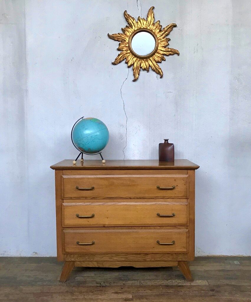 Vintage 1950-foot oak compas DRESSER