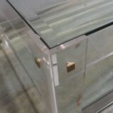 Table basse en acrylique et verre