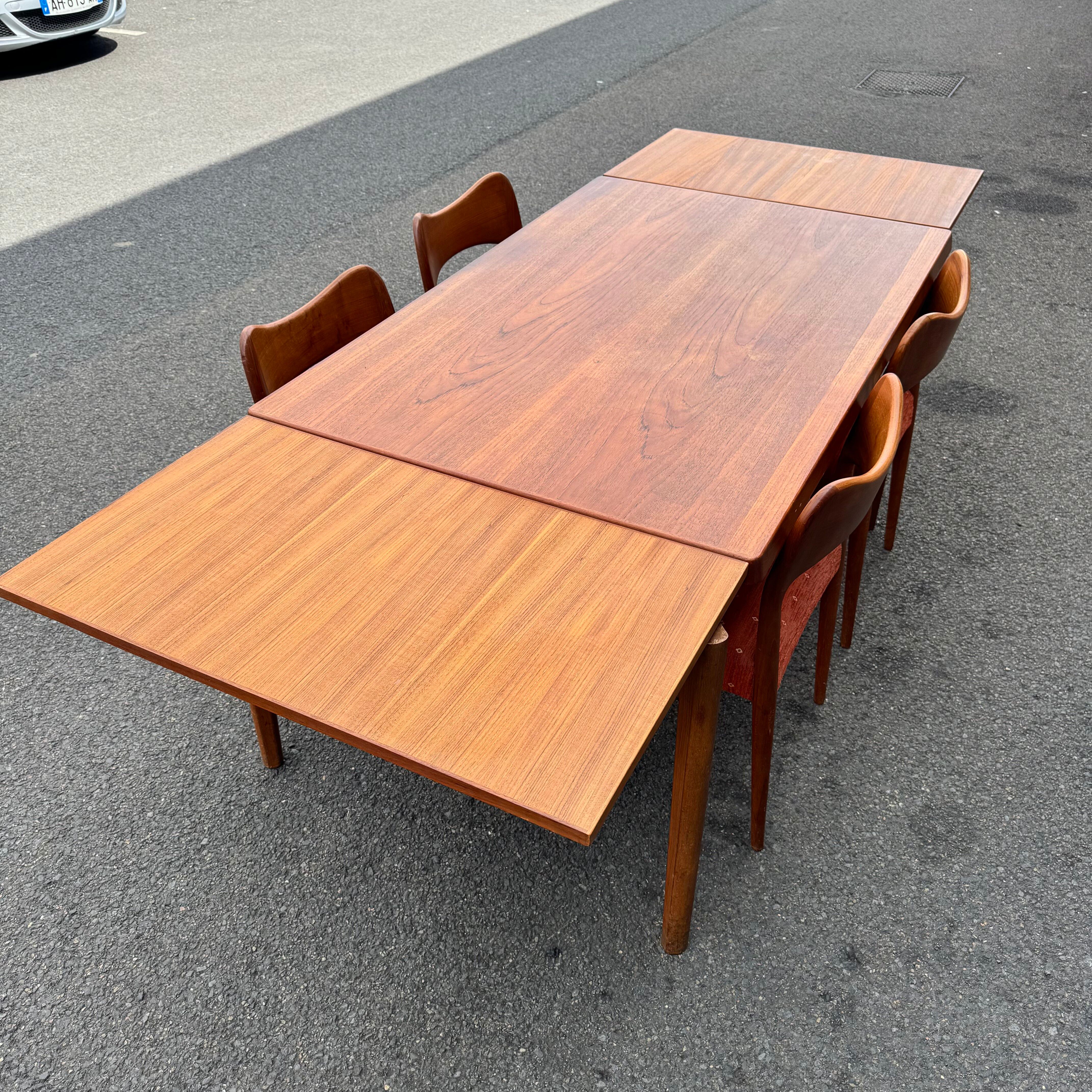 Table et chaises salle à manger,par Henning Kjaernulf pour Vejle Stole