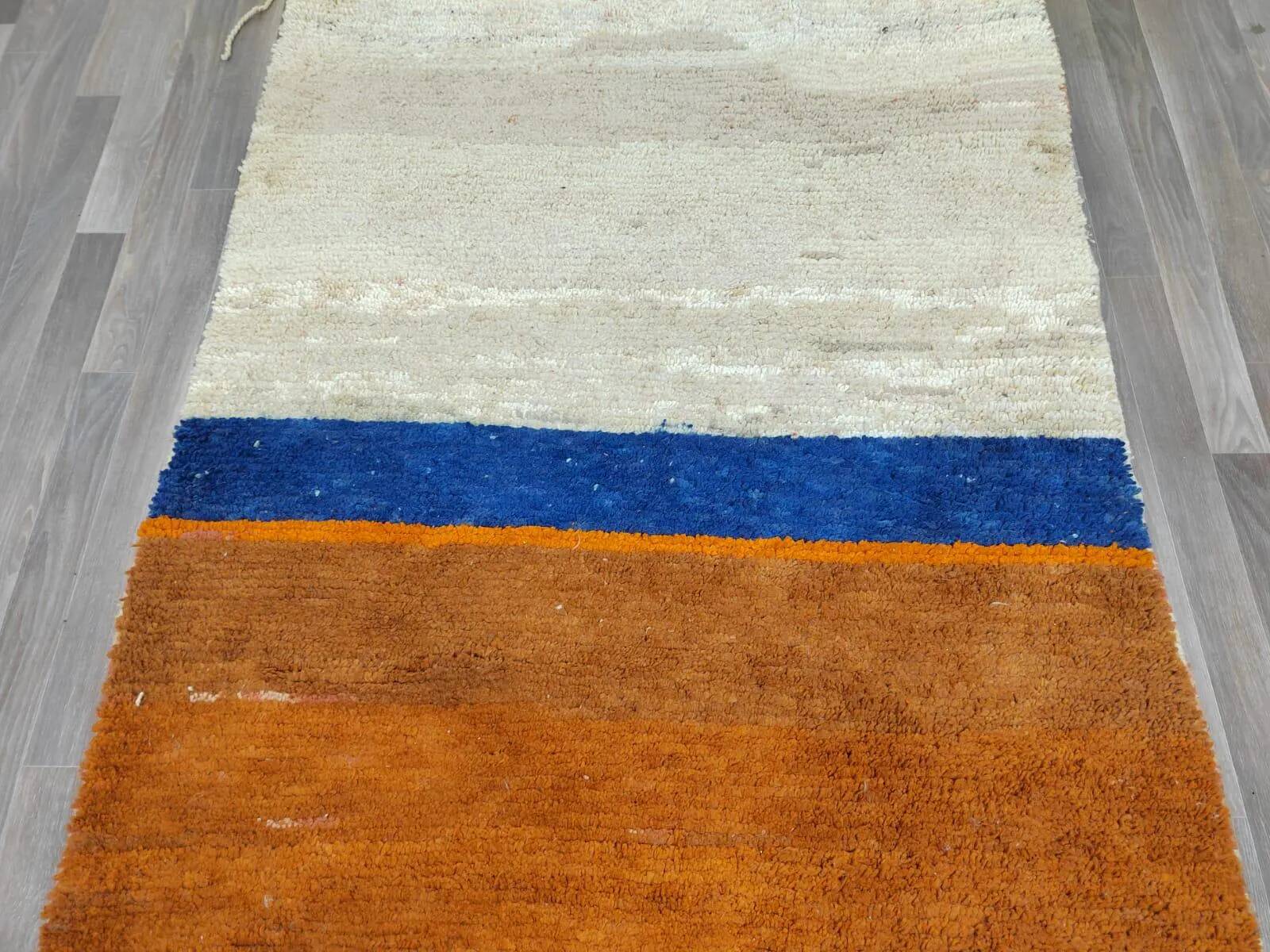 Unique natural wool Moroccan rug 3x2 m