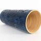 XL 1970s Blue Carved Fish Studio Pottery Vase by Hanen Ben Salah