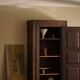 Tall antique oak wardrobe, made by a French cabinetmaker, late 19th century.