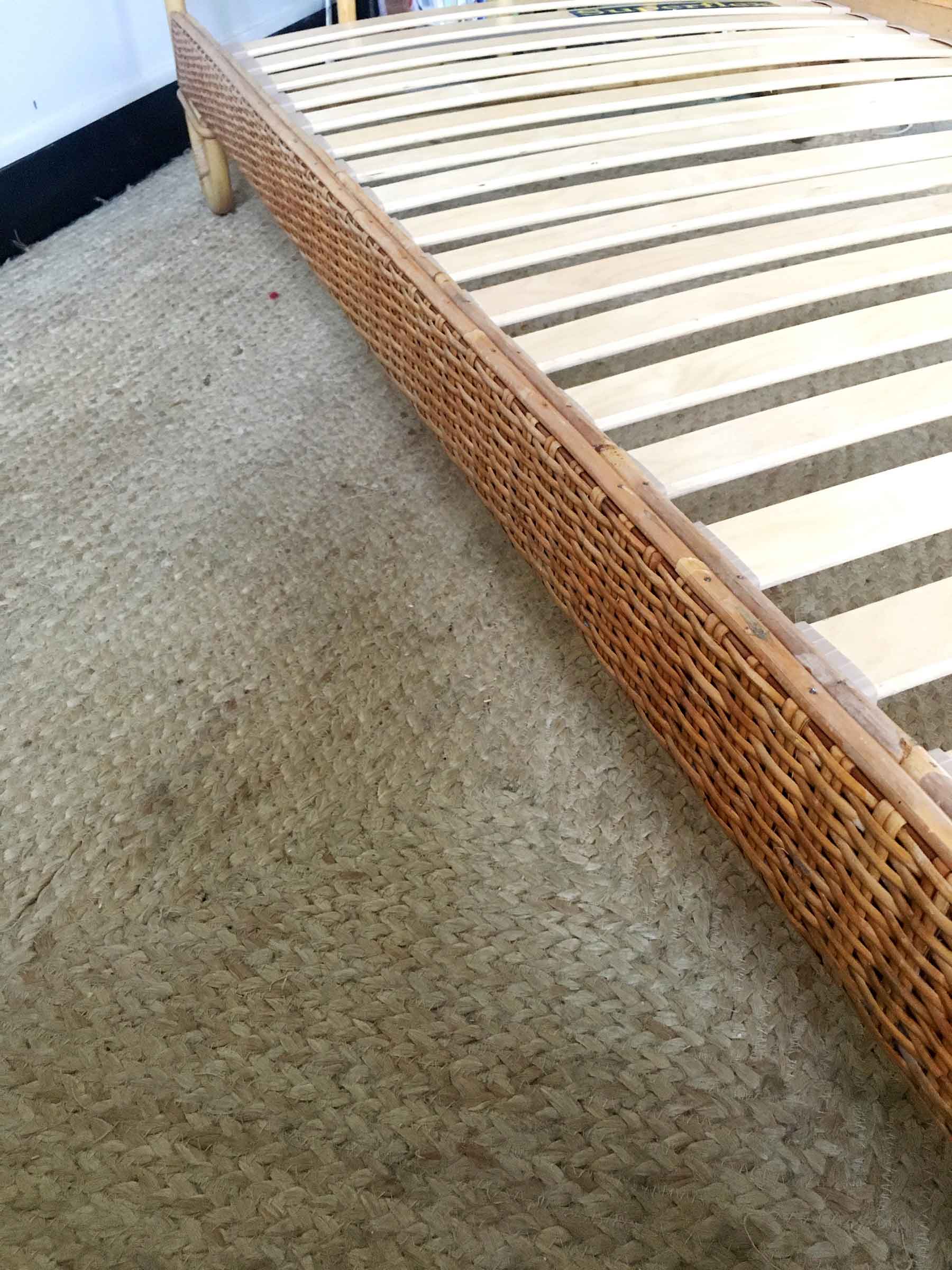 Bench - vintage rattan bed