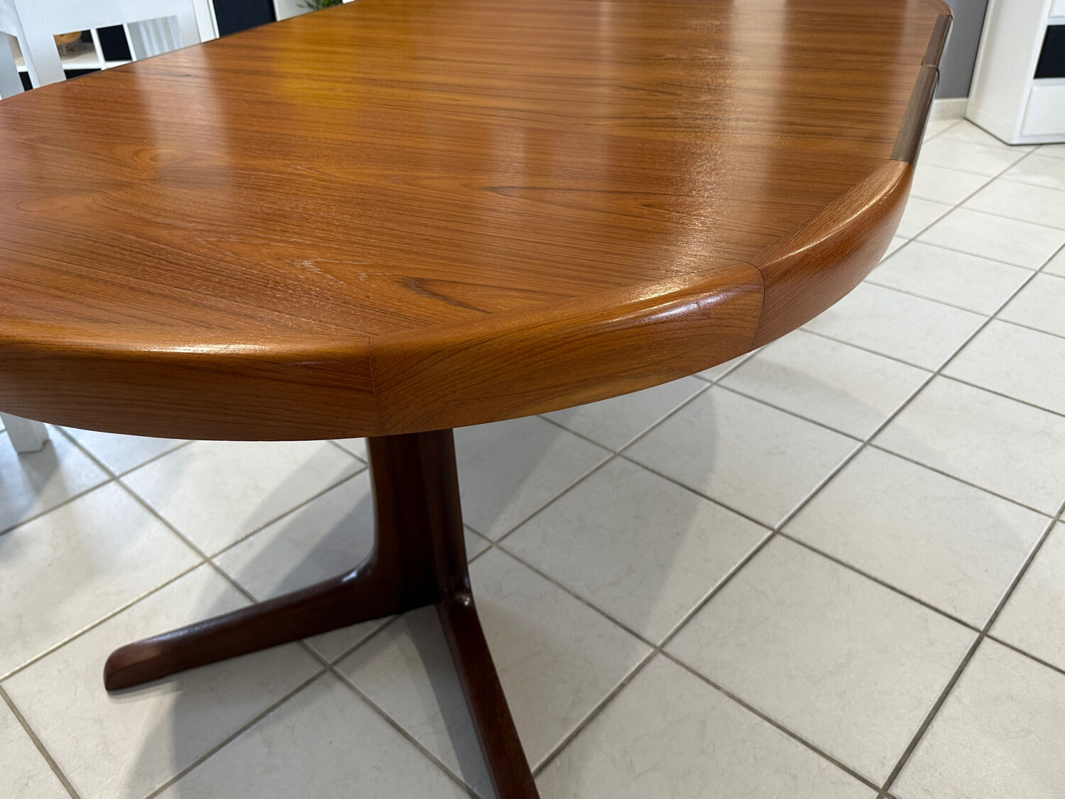 Extensible Baumann teck table vintage 1970