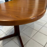 Extensible Baumann teck table vintage 1970