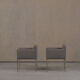 Chaises Ligne Roset en tissu gris, France années 2000, ensemble de 2.
