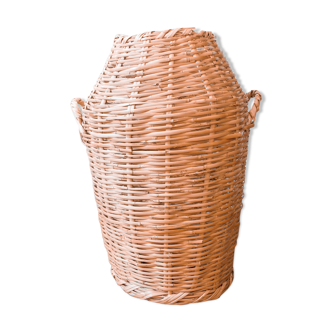 High wicker pan with handles