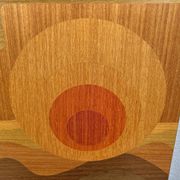 Mid-century wood veneer intarsia wall panel, 1960s
