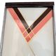 Art Deco wooden and painted glass plateau