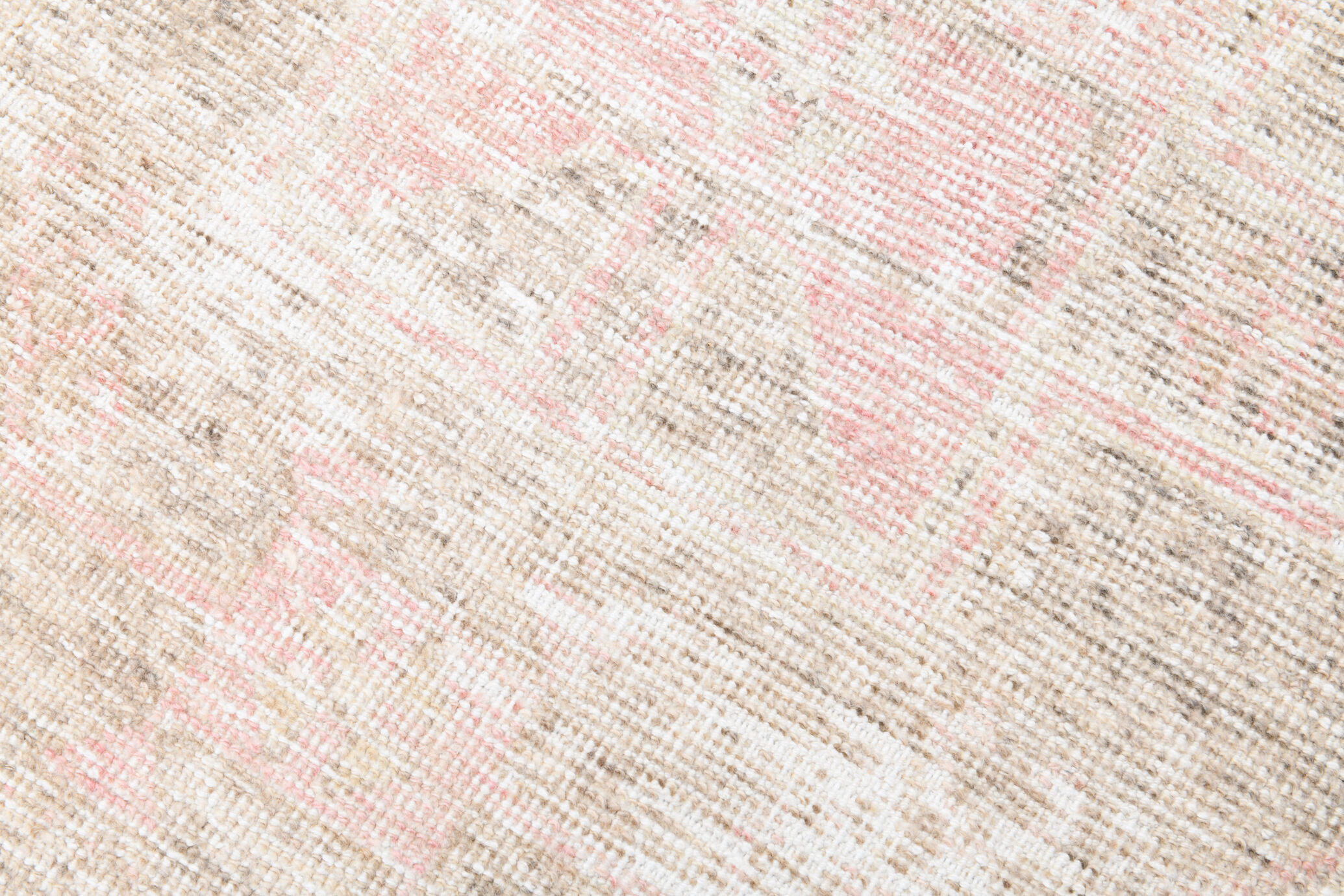 3x11 dusty beige & brown vintage runner rug