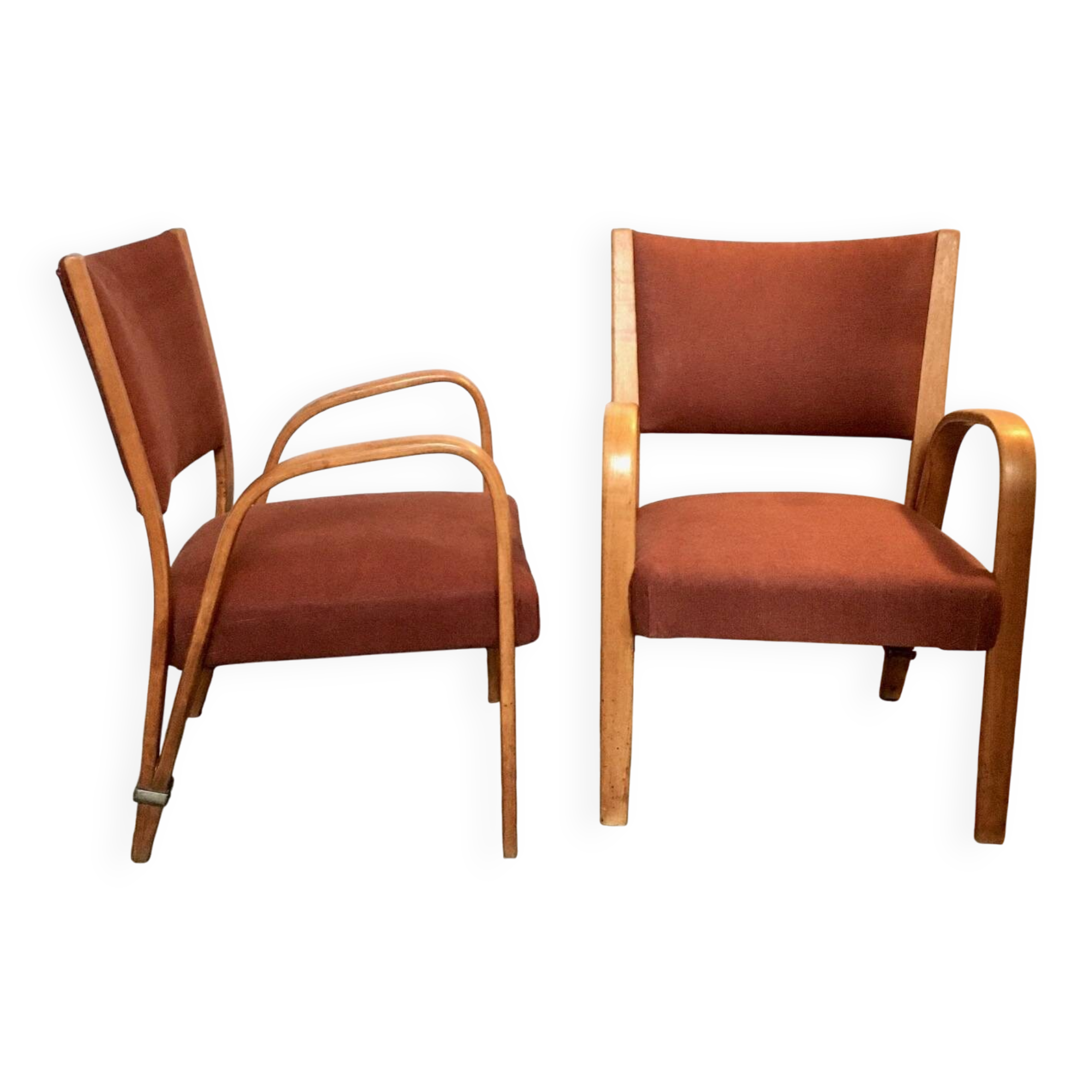 Paire de fauteuils Bow Wood