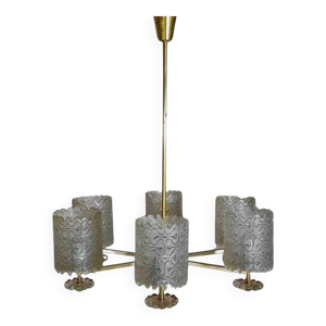 Lustre en verre et Laiton - kalmar