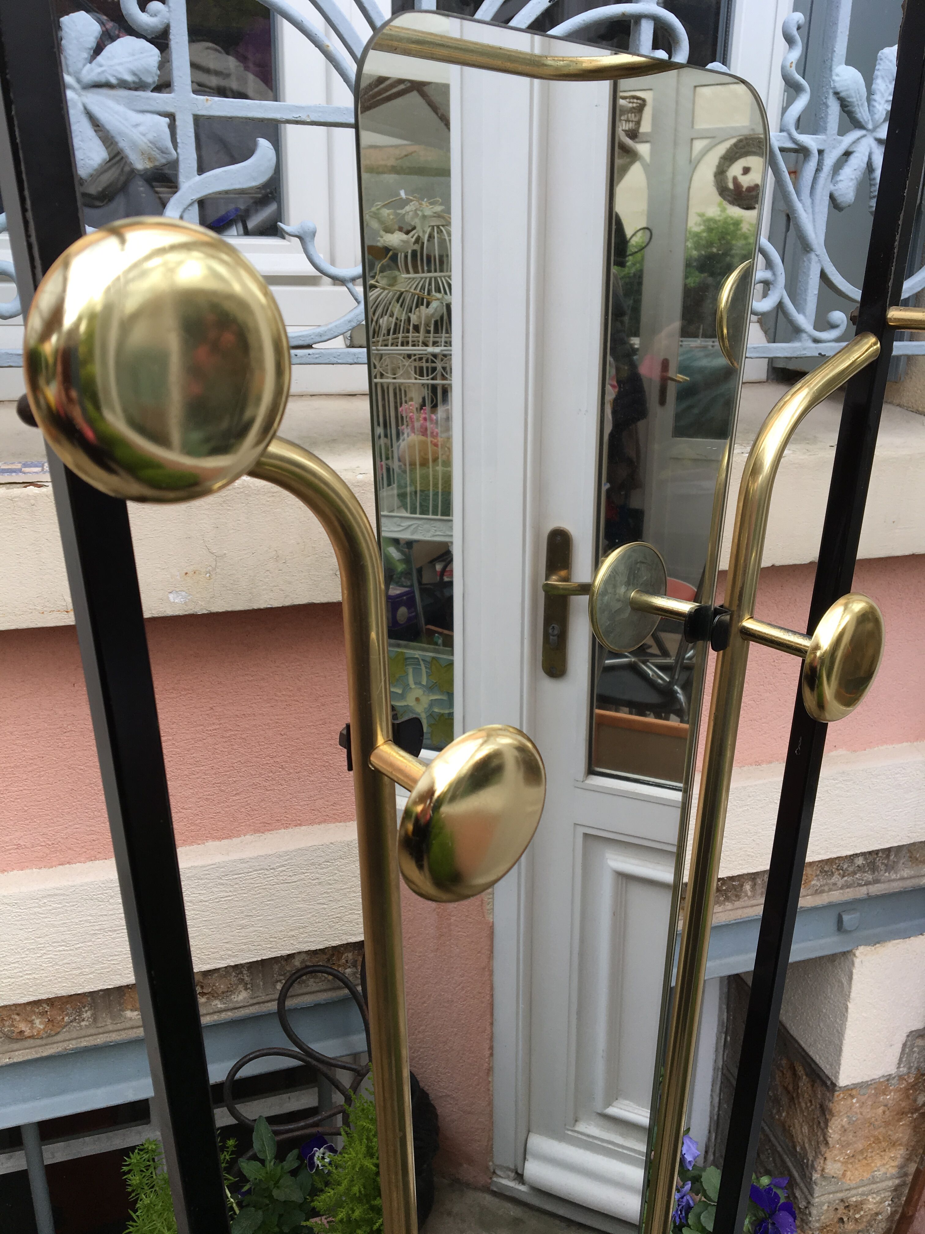 Vestiaire d’entrée miroir vintage 50