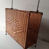 Door vintage rattan magazine