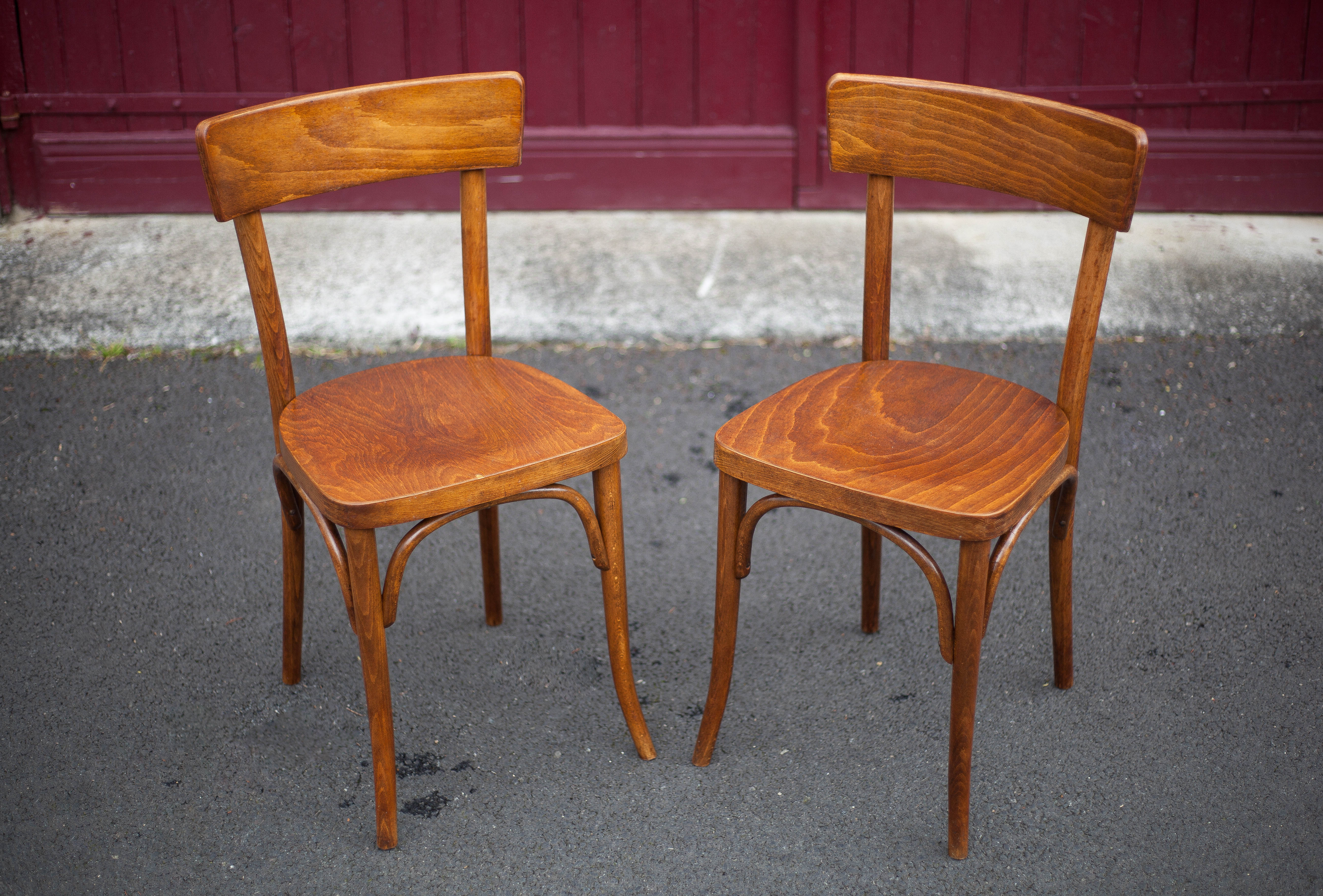 Pair of Thonet bistro chairs
