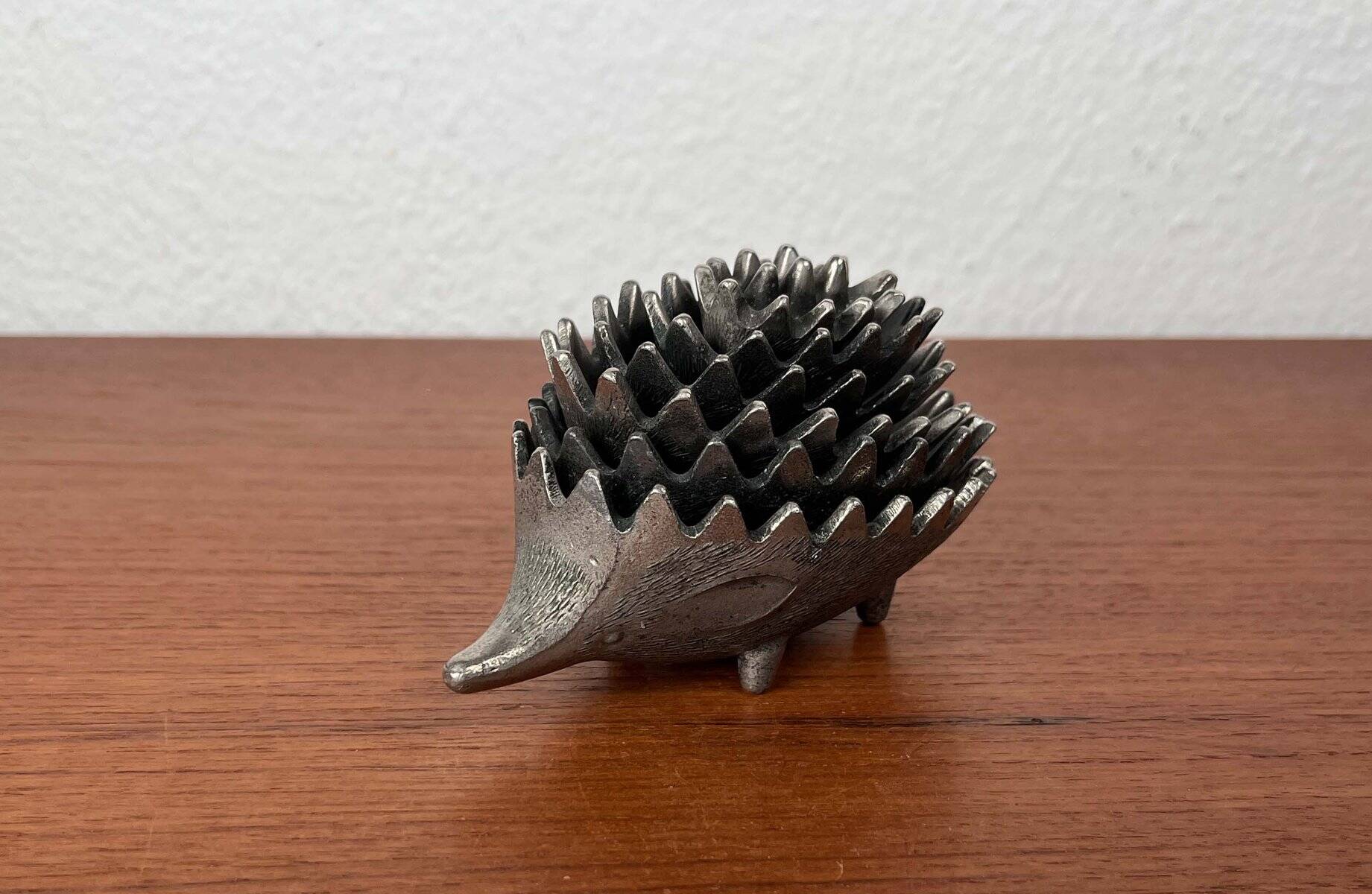 Stackable metal ashtray hedgehog mid-century USSR, 1960s, set of 6