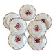 set of 7 flat plates FB Badonviller pinks years 30-40