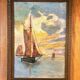 Tableau impressionniste - Marine Huile sur toile - 19ème siècle - Ecole française impressionnisme