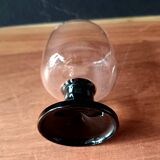 10 14cl glasses on black stems, Luminarc France, Milord 5 model