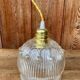 Suspension globe en verre transparent forme fleur vintage