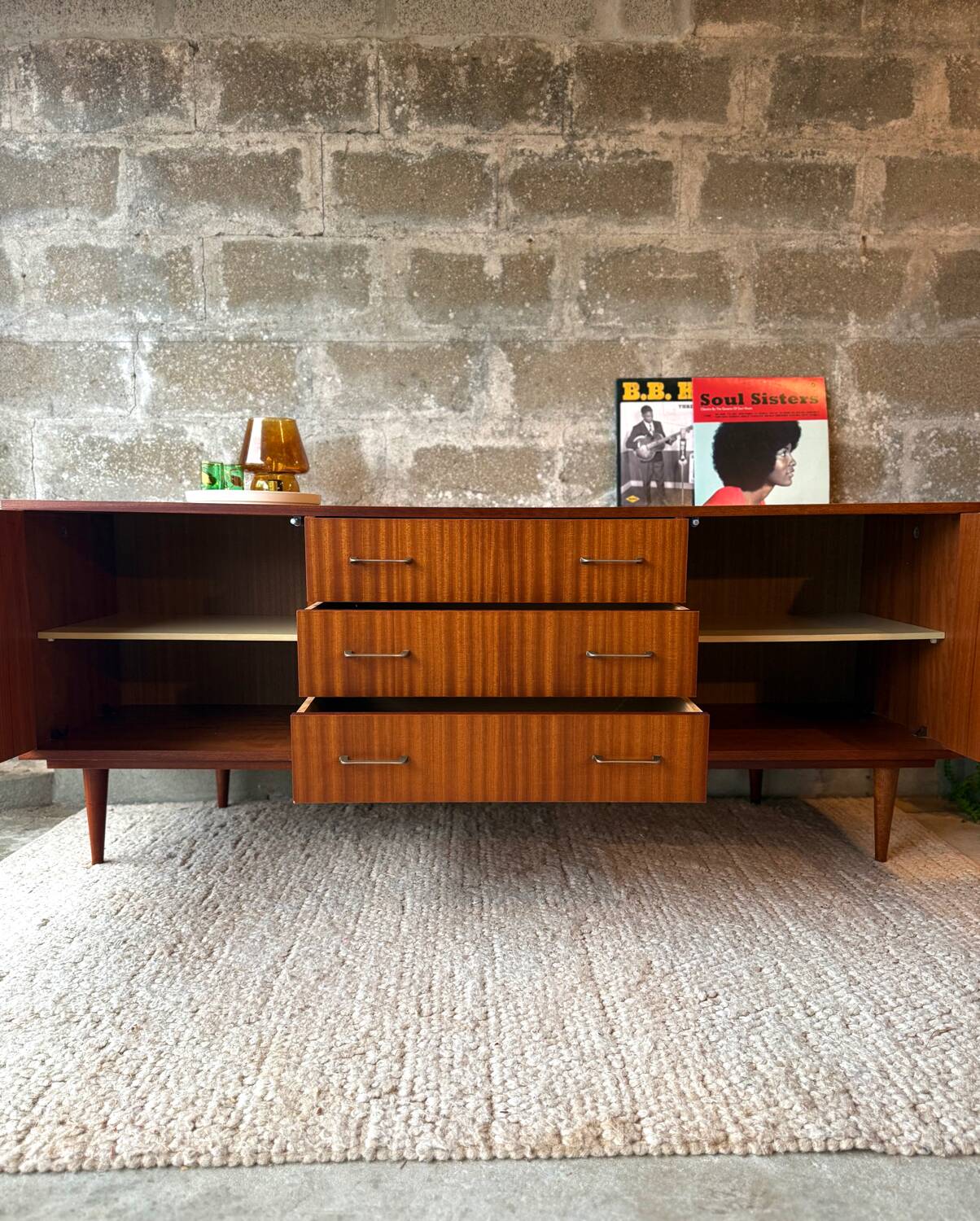 Vintage Scandinavian teak sideboard from the 60s/70s.