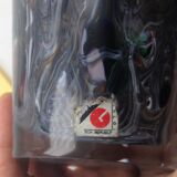 Boheme vase in multicolored thick glass splashes height 27 cm