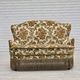 1970s, small 2-seater Danish sofa, brown/beige furniture fabric.