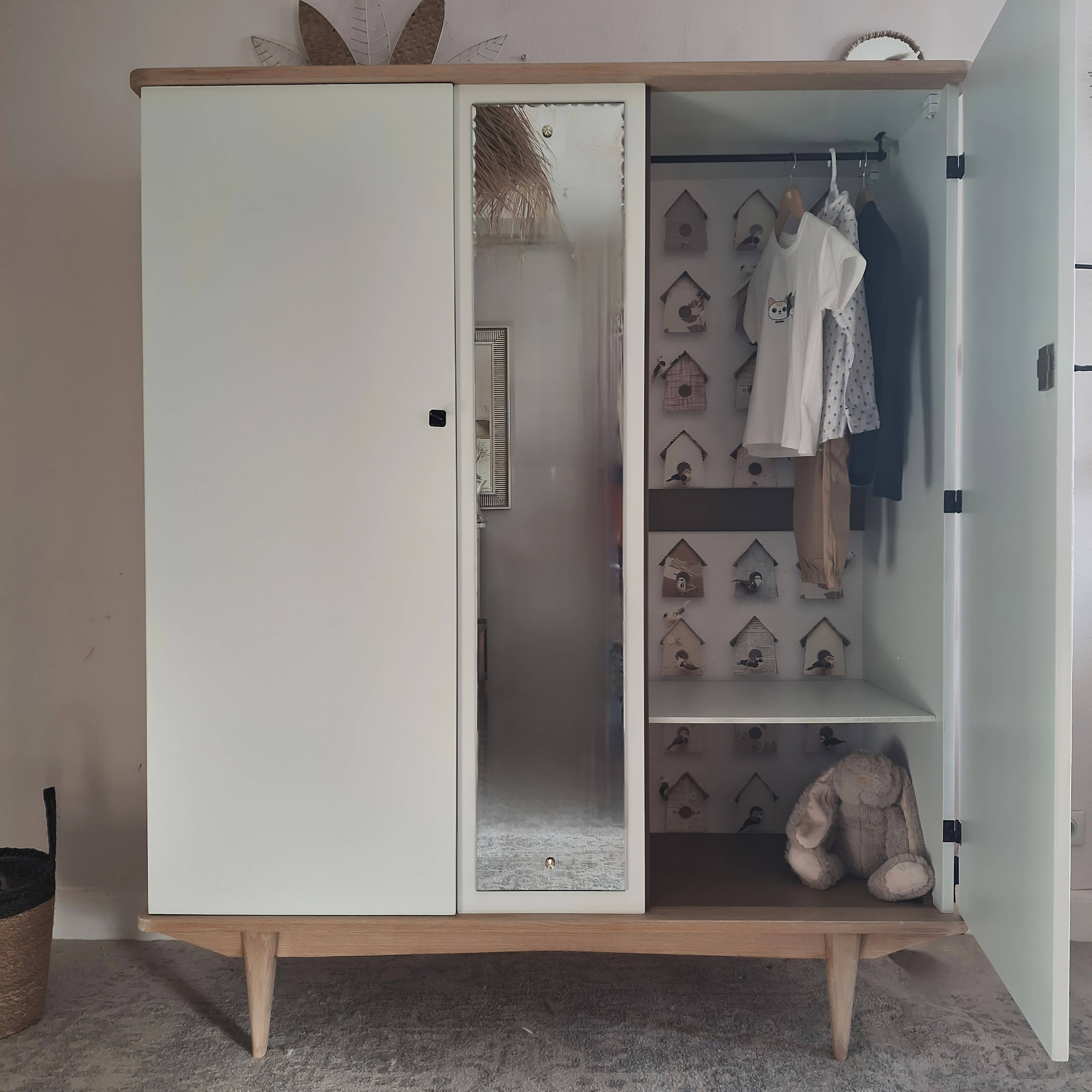 Armoire vintage années 60 relookée