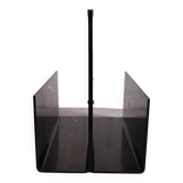 Roche Bobois 70's black plexi magazine rack