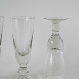 Set of 3 absinthe glasses, early 20th century