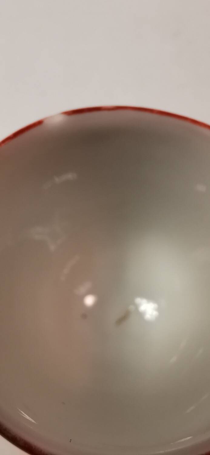 Rare 4 Antique Egg Holders / Egg Cups, Japanese, hand-painted porcelain