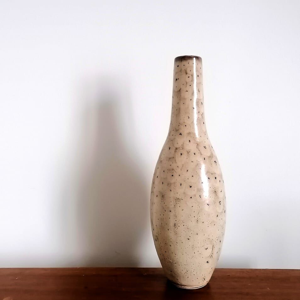 Speckled ceramic vase