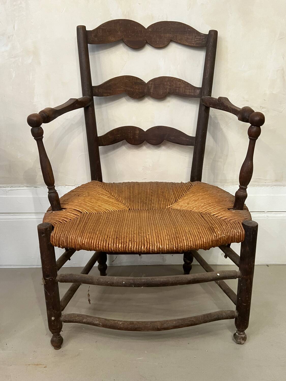 Fauteuil paillé Provençal du XVIII Eme siècle