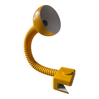 Cosack yellow gooseneck clamp lamp, Germany, 1960s/1970s