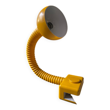Cosack yellow gooseneck clamp lamp, Germany, 1960s/1970s