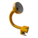 Cosack yellow gooseneck clamp lamp, Germany, 1960s/1970s