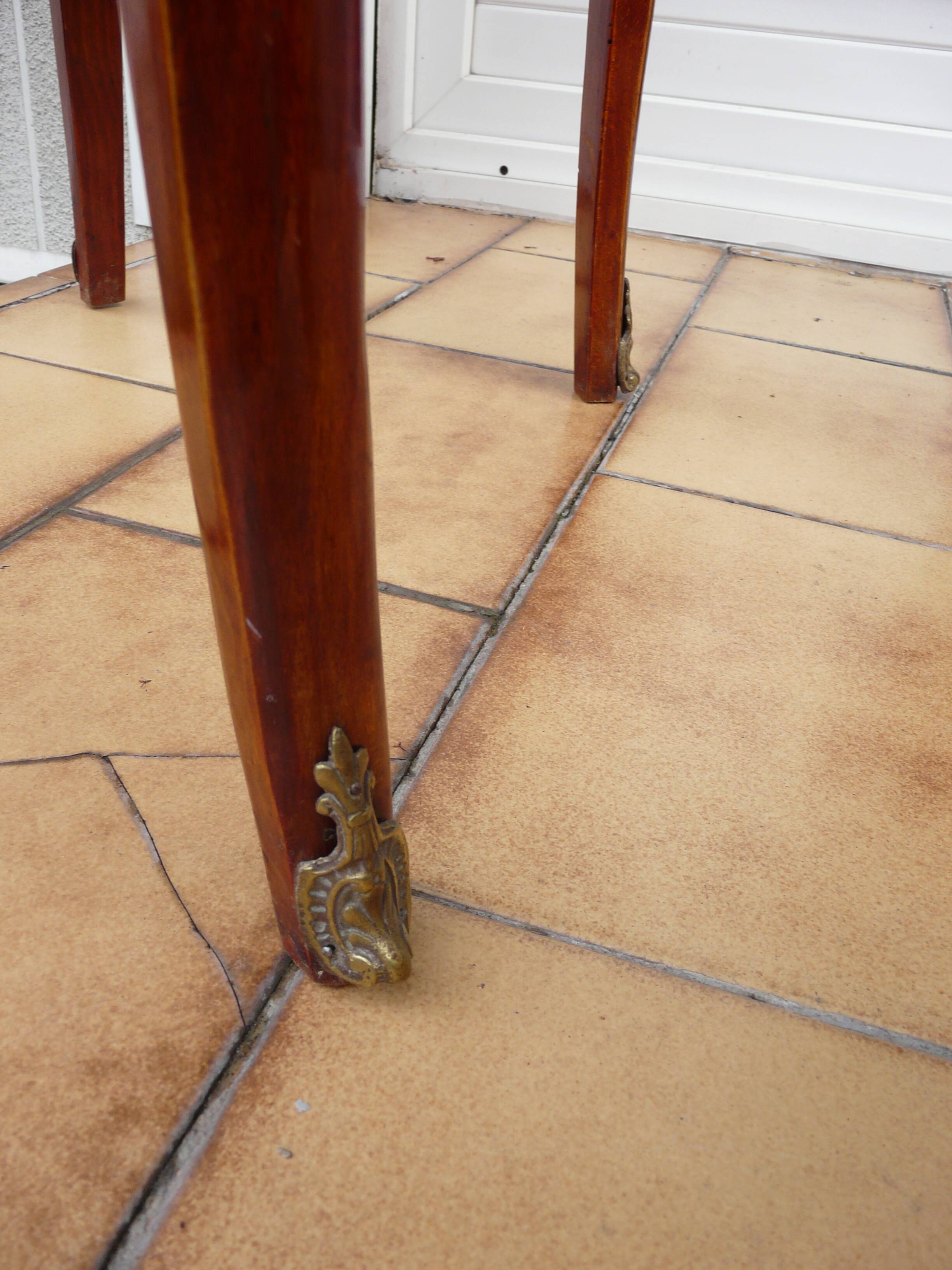 Antique Napoleon III pedestal tea table