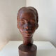 Art Deco bust of a young African woman, 1930s, wood