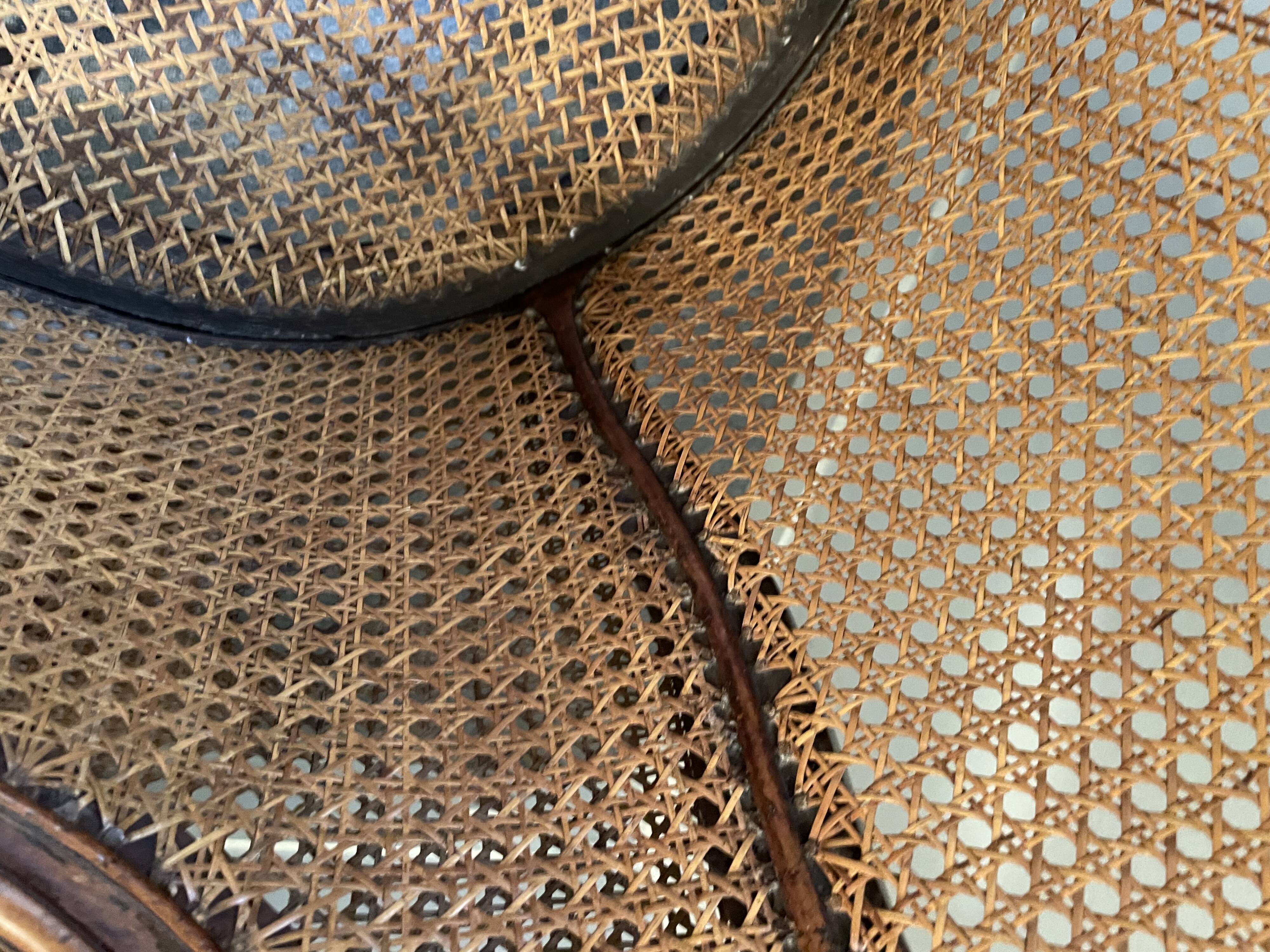 Office chair Louis XV canné 19e