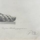F. Mucke, pencil drawing of feet, 1802, pencil and paper