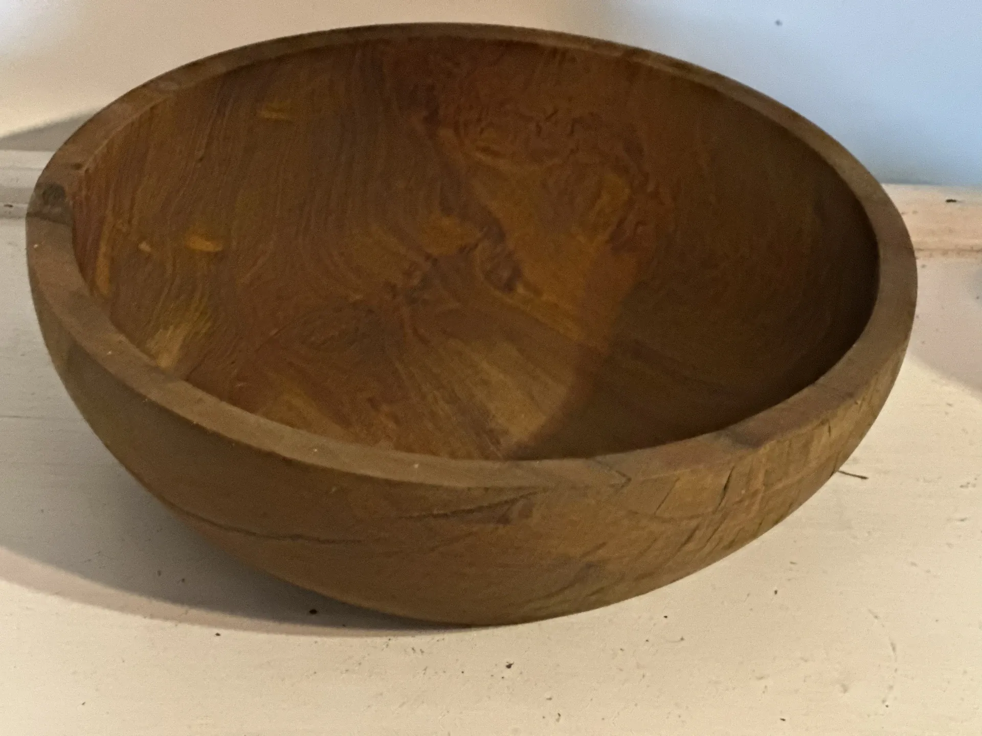 Large vintage solid wood bowl – Catch-all – Centrepiece – 3