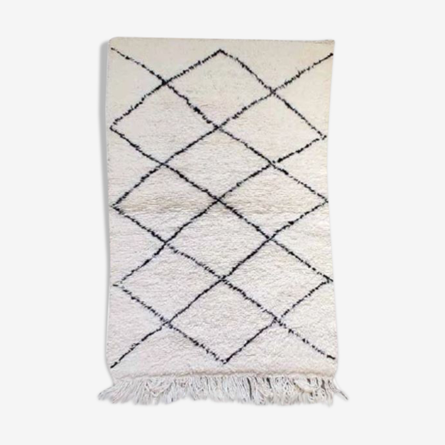 Petit tapis berbère losange 100% coton